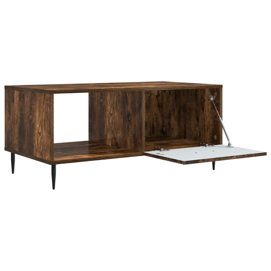vidaXL Stolik kawowy Dąb wędzony 90 x 50 x 40 cm Drewno inżynieryjne