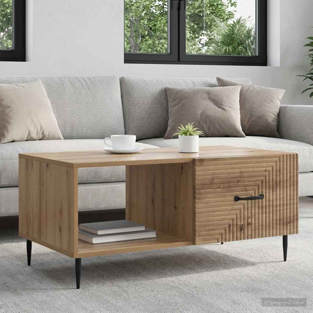 vidaXL Stolik kawowy Dąb artisan 90 x 50 x 40 cm Drewno inżynieryjne