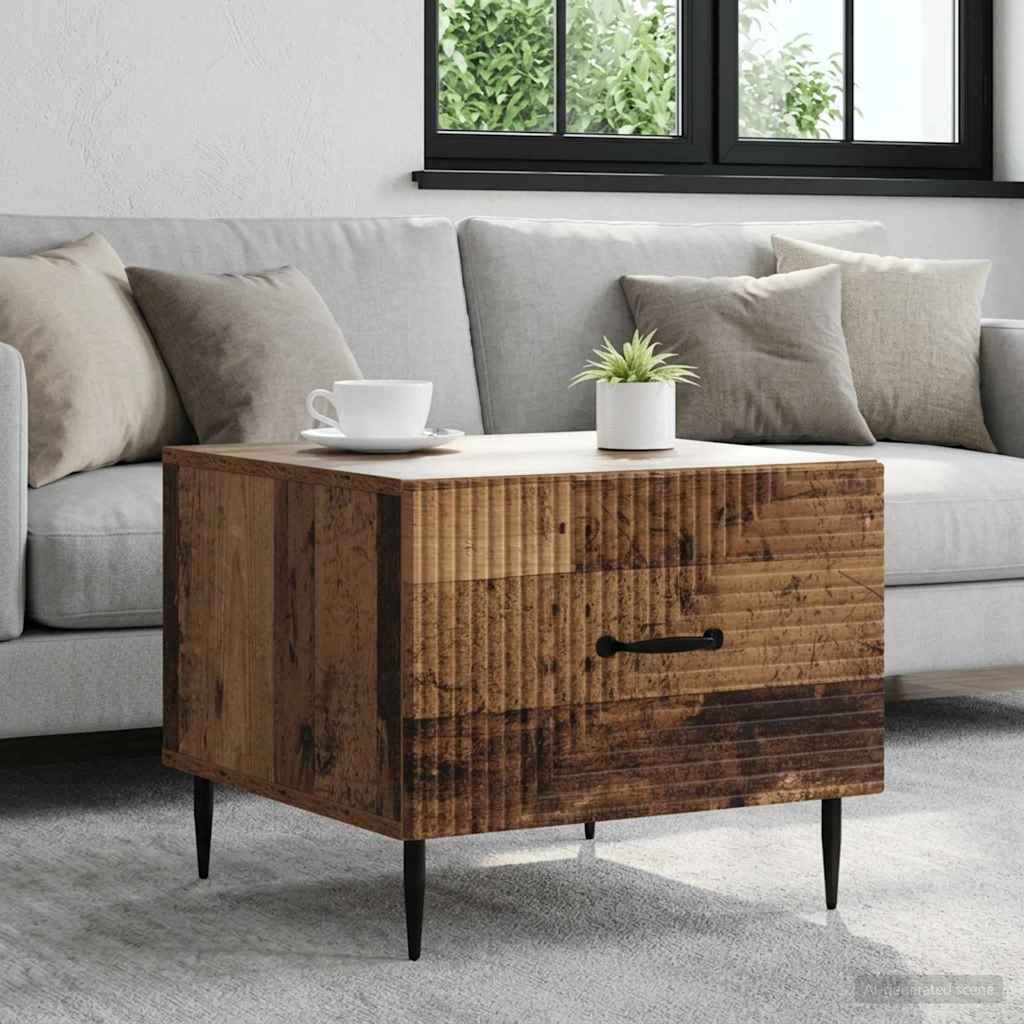 vidaXL Stolik kawowy Stare drewno 49 x 50 x 40 cm Drewno inżynieryjne