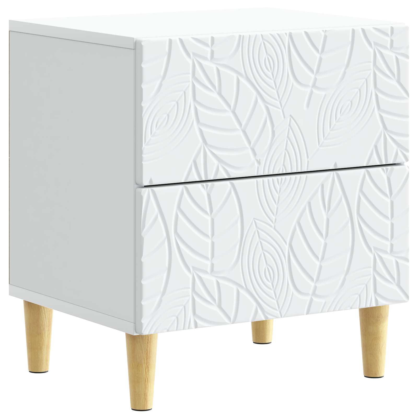 vidaXL Stolik nocny Biały 43 x 34,5 x 48 cm Drewno inżynieryjne