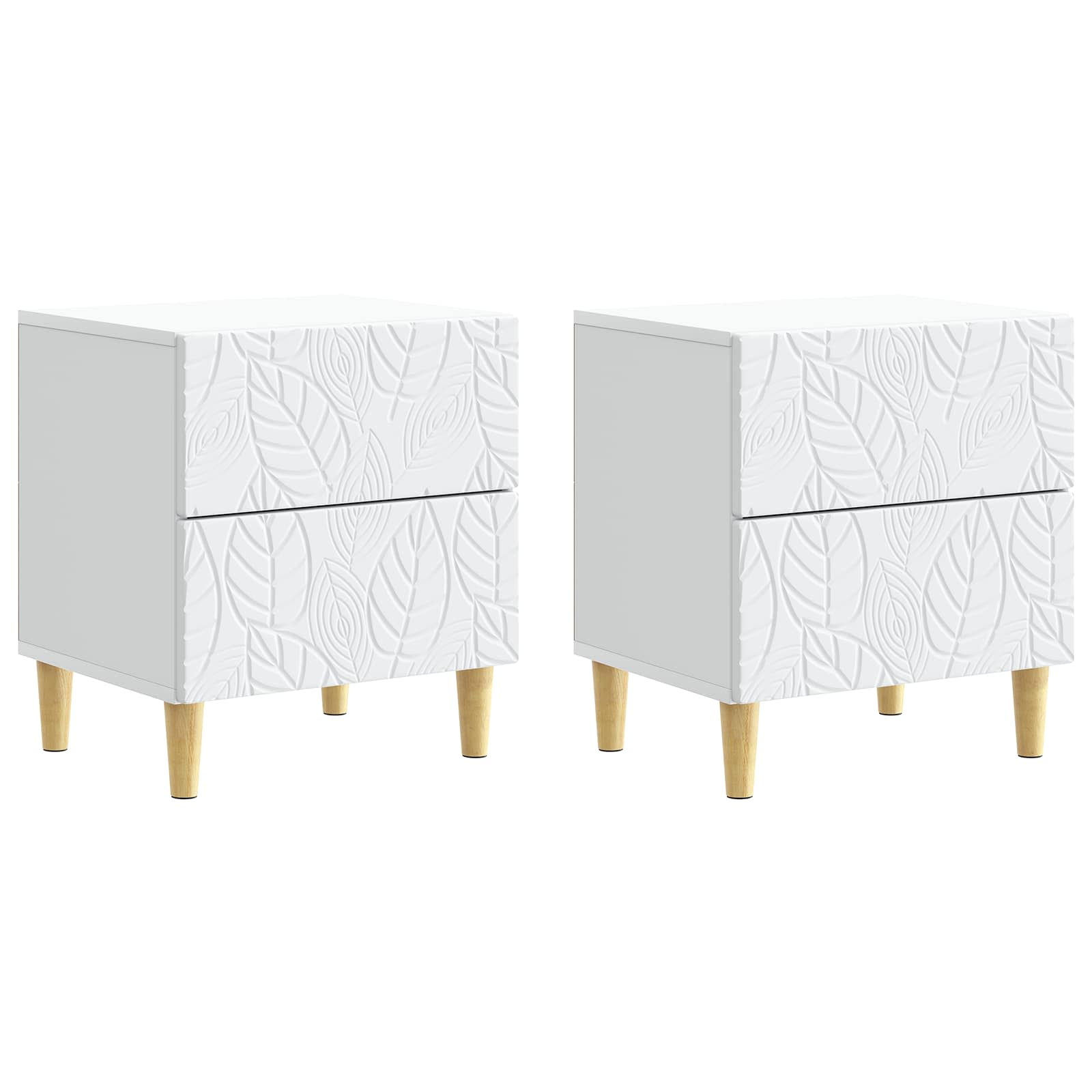 vidaXL Stolik nocny 2 szt. Biały 43 x 34,5 x 48 cm Drewno inżynieryjne