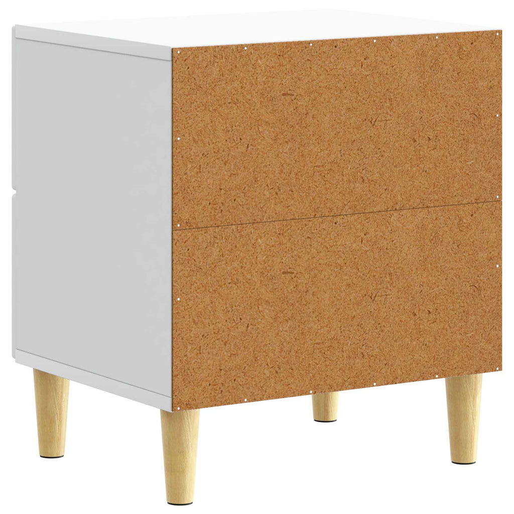 vidaXL Stolik nocny 2 szt. Biały 43 x 34,5 x 48 cm Drewno inżynieryjne