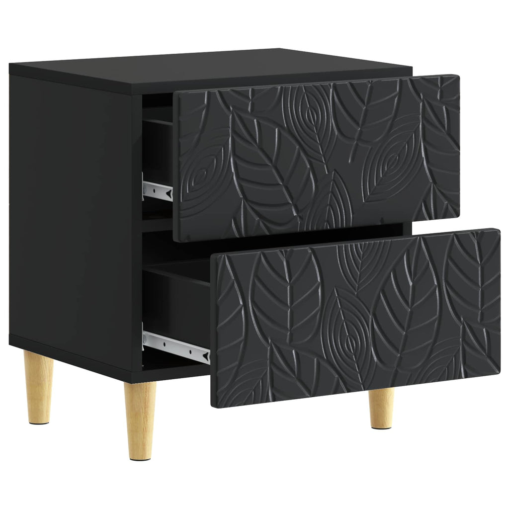 vidaXL Stolik nocny 2 szt. Czarny 43 x 34,5 x 48 cm
