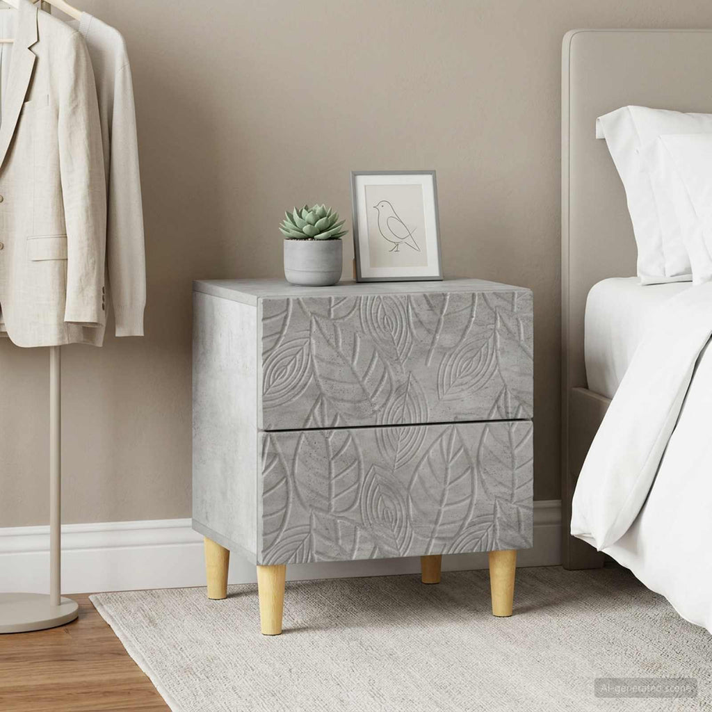 vidaXL Stolik nocny 2 szt. Betonowy szary 43 x 34,5 x 48 cm