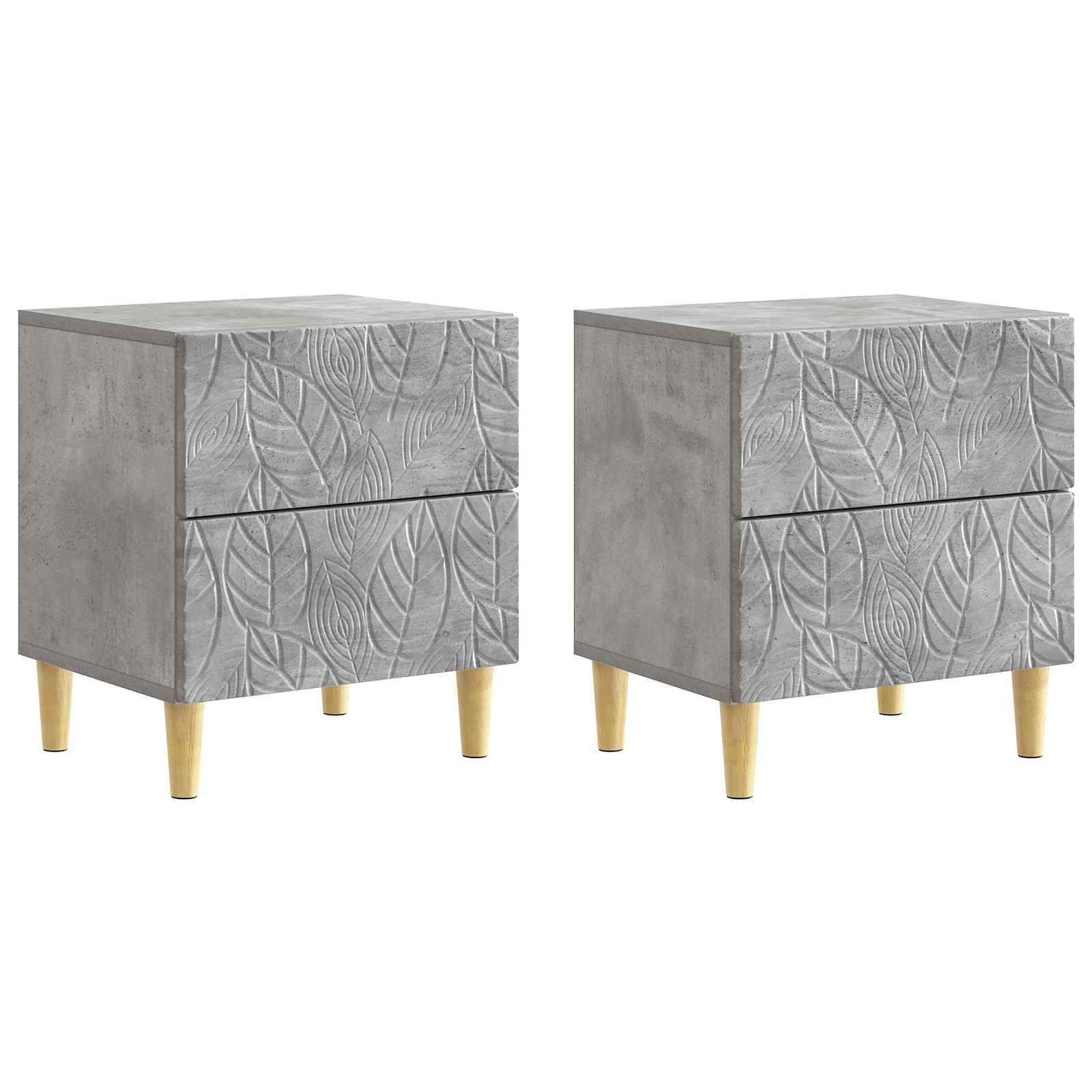 vidaXL Stolik nocny 2 szt. Betonowy szary 43 x 34,5 x 48 cm