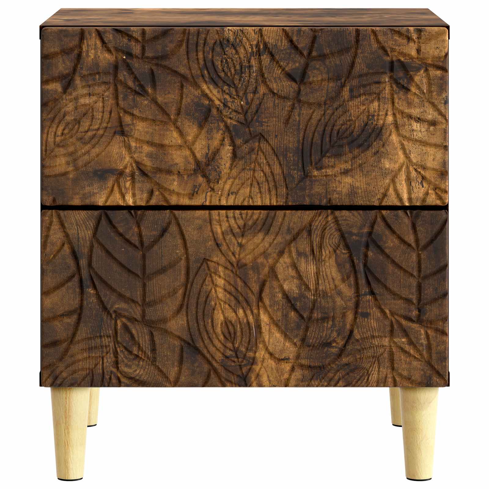 vidaXL Stolik nocny Dąb wędzony 43 x 34,5 x 48 cm Drewno inżynieryjne