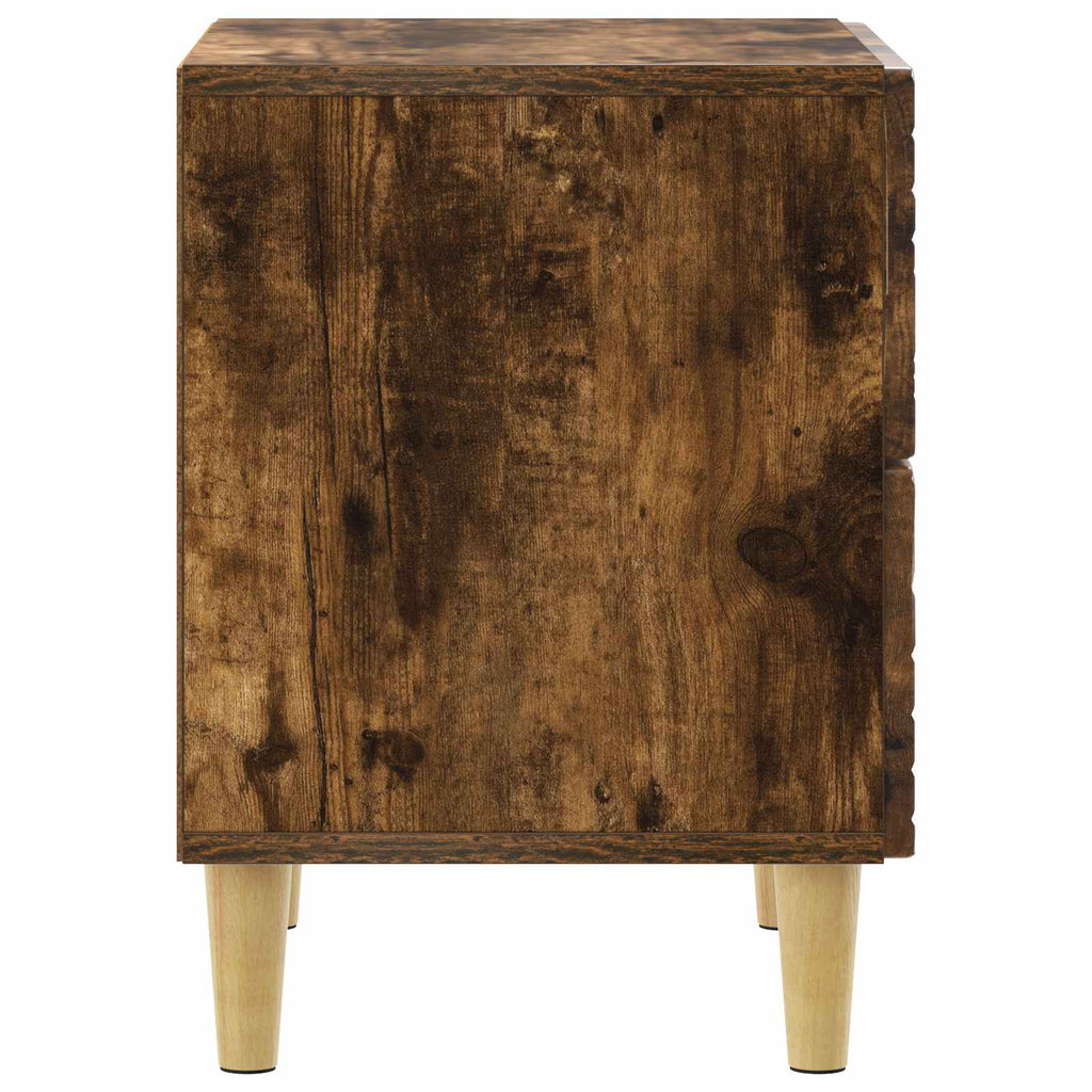 vidaXL Stolik nocny Dąb wędzony 43 x 34,5 x 48 cm Drewno inżynieryjne