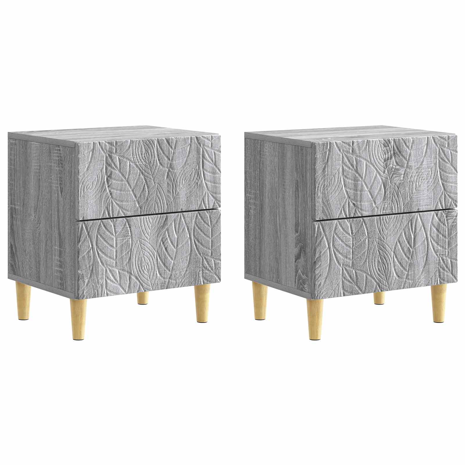 vidaXL Stolik nocny 2 szt. Szary Sonoma 43 x 34,5 x 48 cm