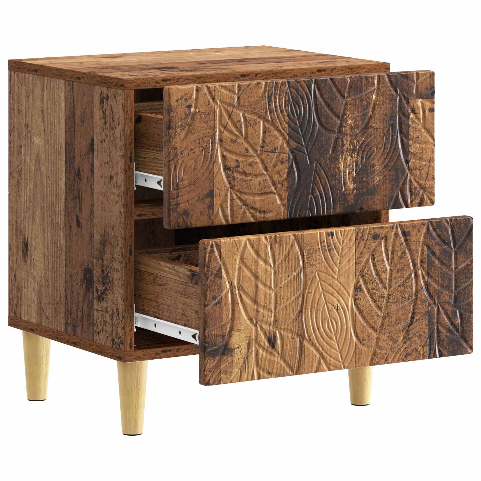 vidaXL Stolik nocny Stare drewno 43 x 34,5 x 48 cm Drewno inżynieryjne