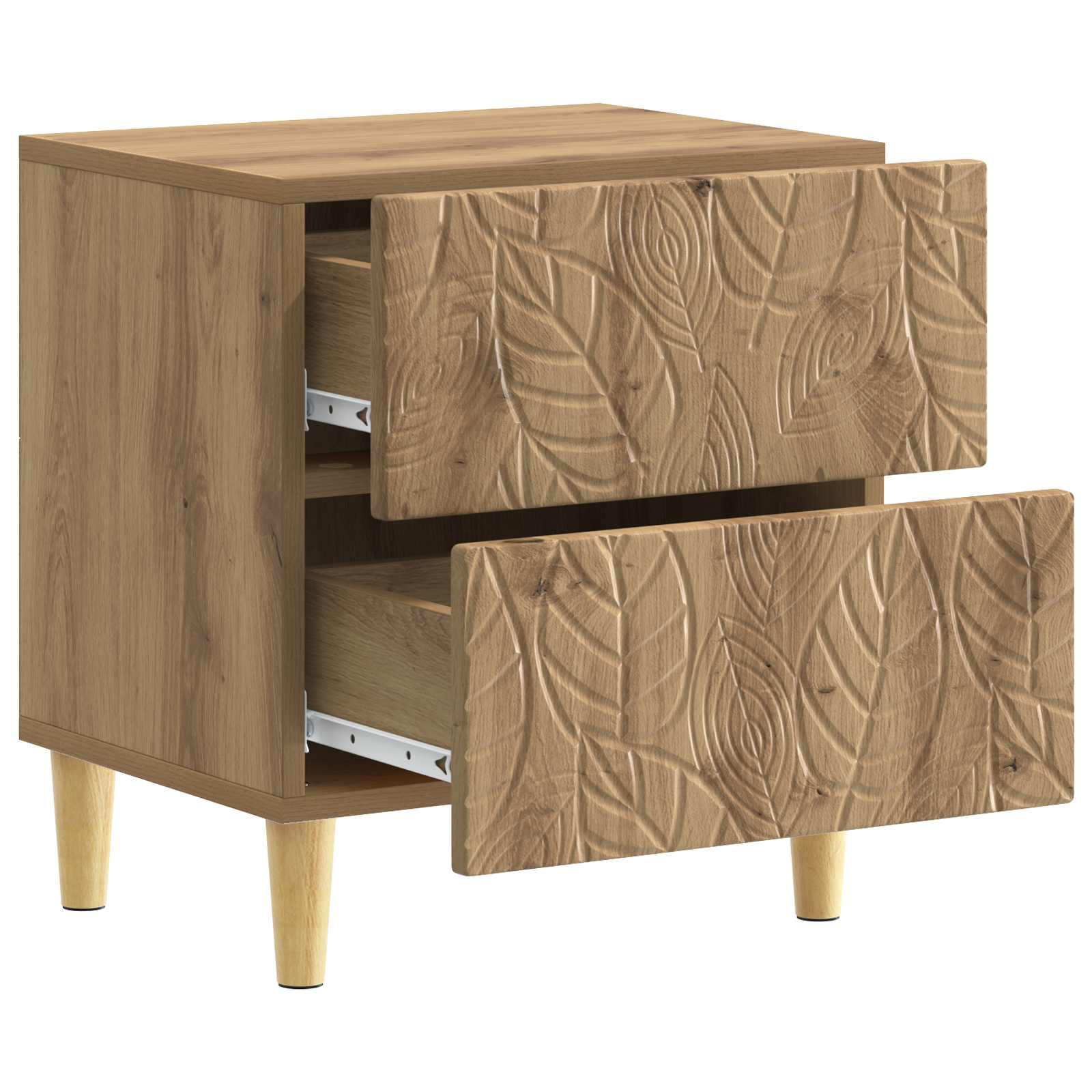 vidaXL Stolik nocny Dąb artisan 43 x 34,5 x 48 cm Drewno inżynieryjne