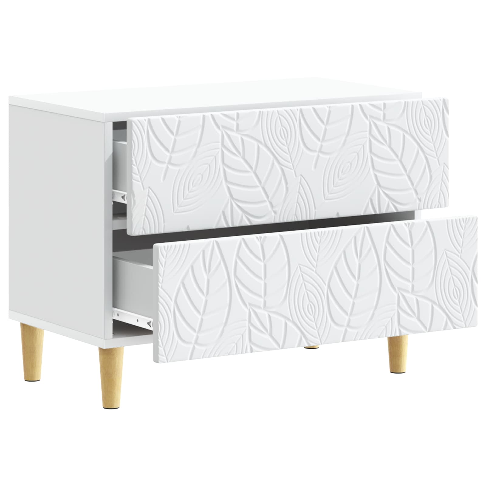 vidaXL Stolik nocny Biały 62 x 34,5 x 48 cm Drewno inżynieryjne