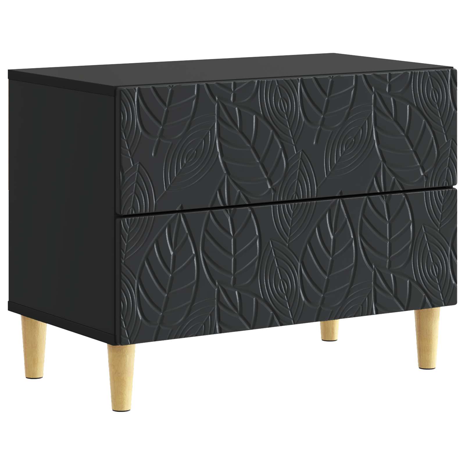 vidaXL Stolik nocny Czarny 62 x 34,5 x 48 cm Drewno inżynieryjne