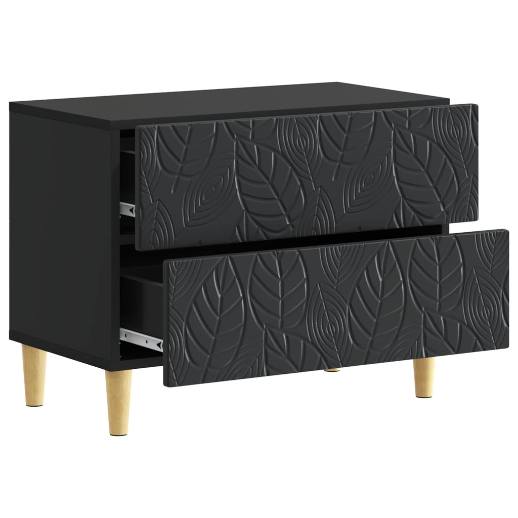 vidaXL Stolik nocny Czarny 62 x 34,5 x 48 cm Drewno inżynieryjne