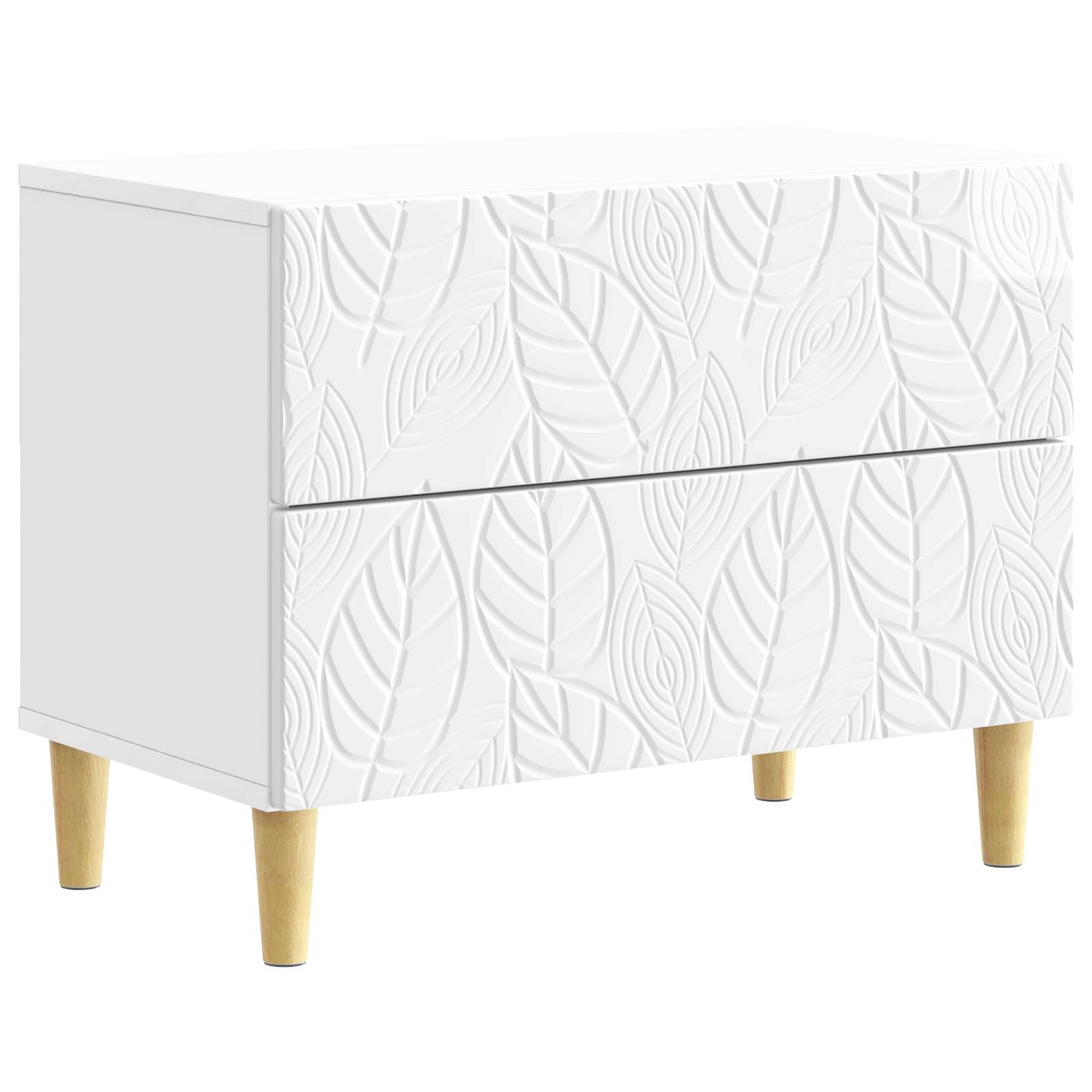 vidaXL Stolik nocny Biały wysoki połysk 62 x 34,5 x 48 cm