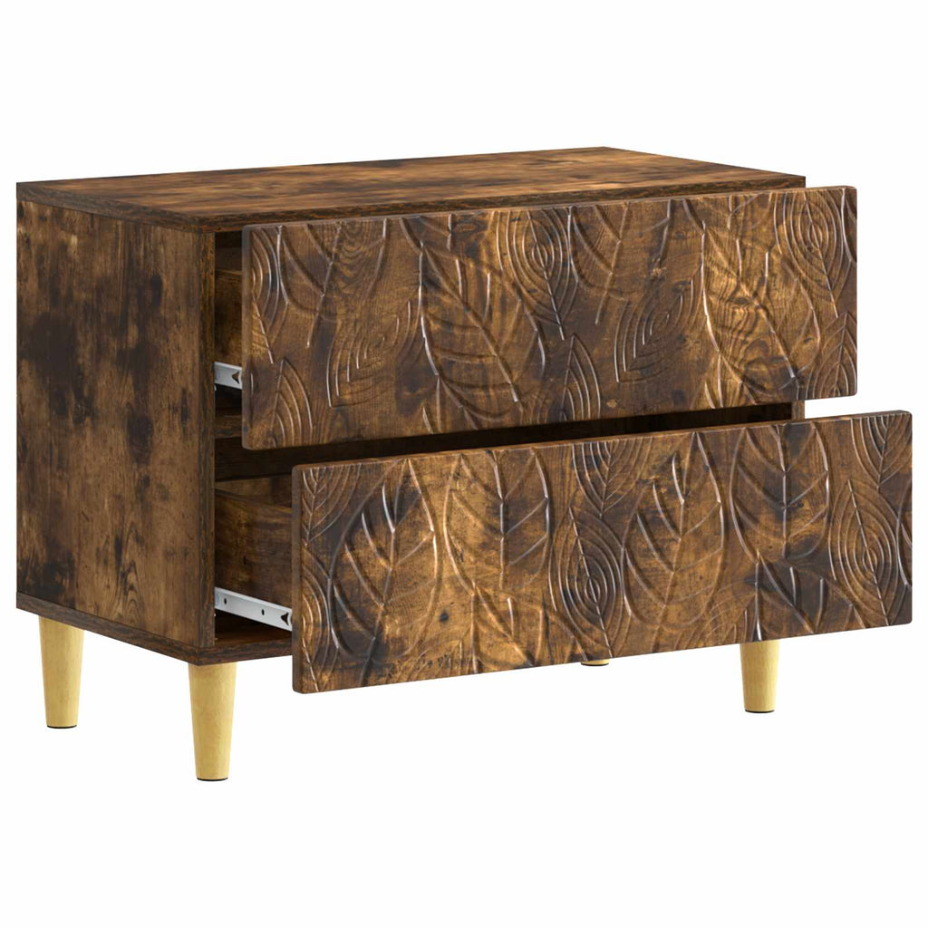 vidaXL Stolik nocny Dąb wędzony 62 x 34,5 x 48 cm Drewno inżynieryjne