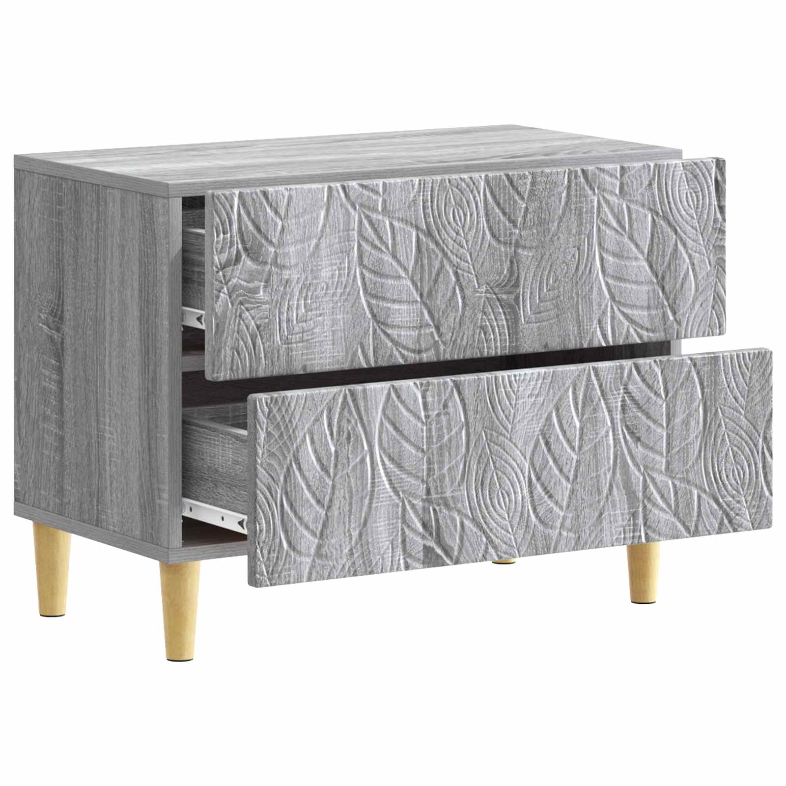 vidaXL Stolik nocny Szary Sonoma 62 x 34,5 x 48 cm Drewno inżynieryjne