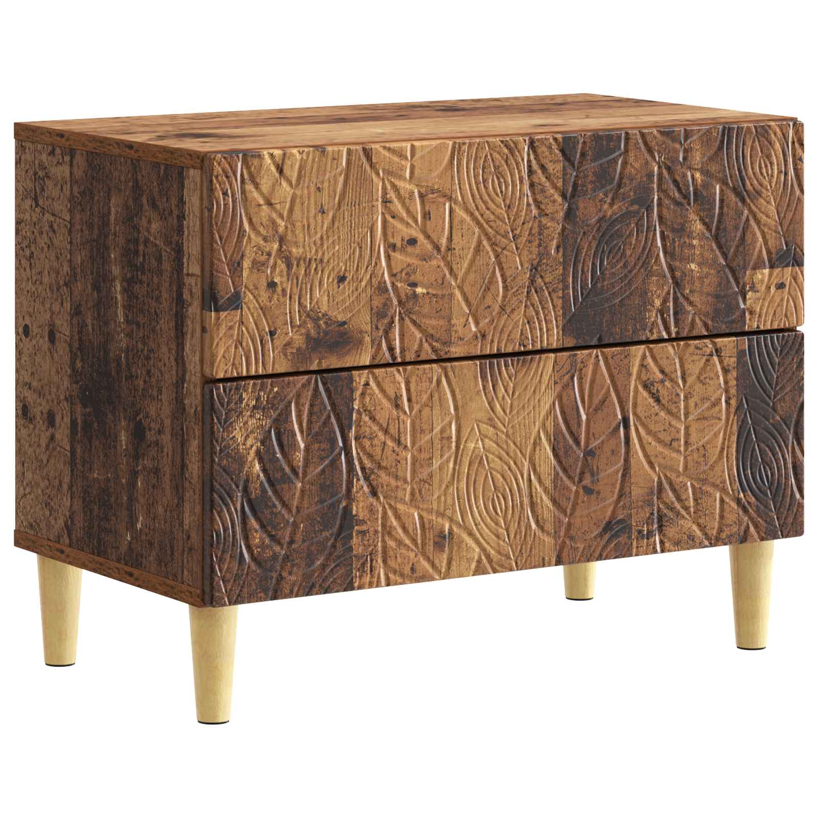vidaXL Stolik nocny Stare drewno 62 x 34,5 x 48 cm Drewno inżynieryjne
