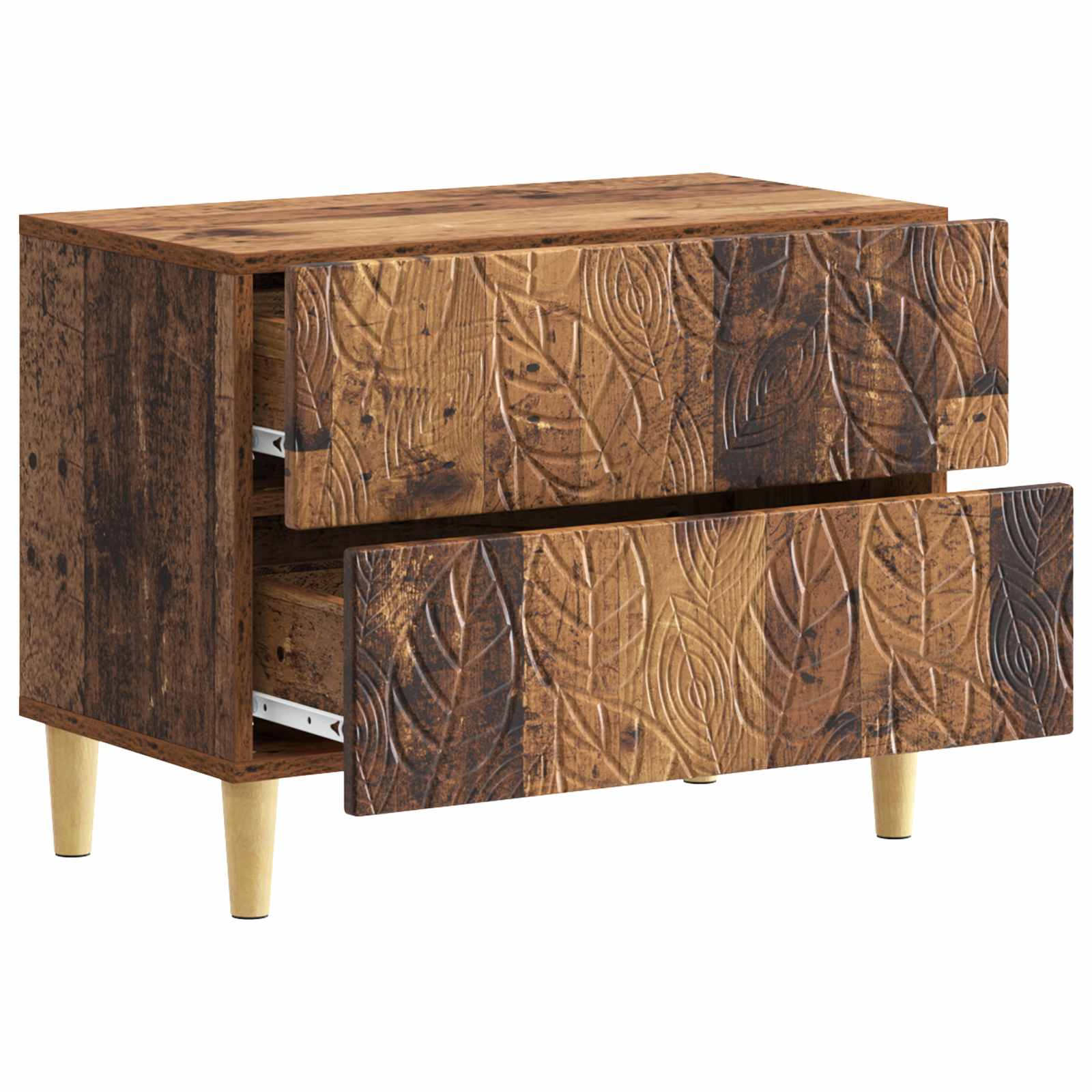 vidaXL Stolik nocny Stare drewno 62 x 34,5 x 48 cm Drewno inżynieryjne