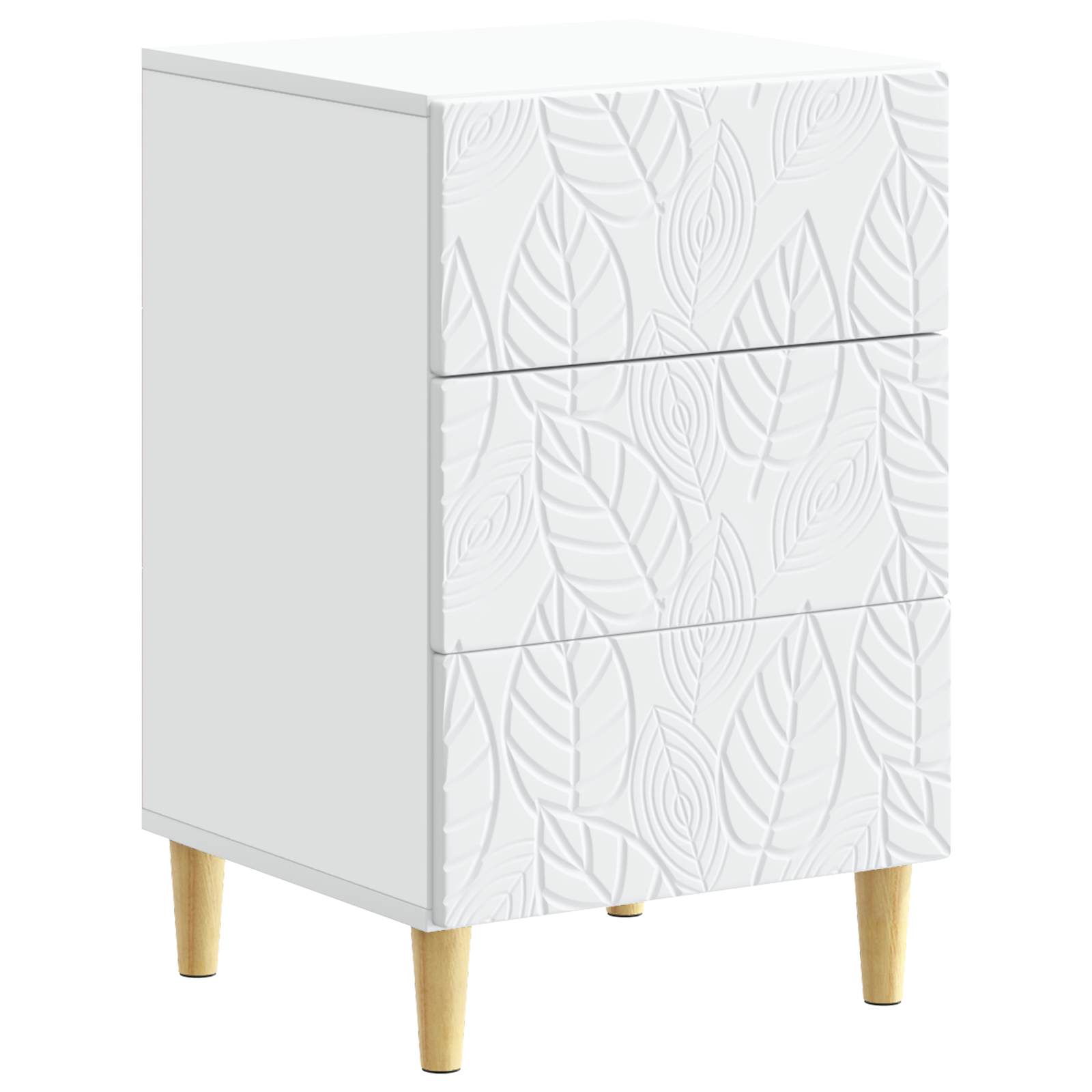 vidaXL Stolik nocny Biały 43 x 39,5 x 66,5 cm Drewno inżynieryjne