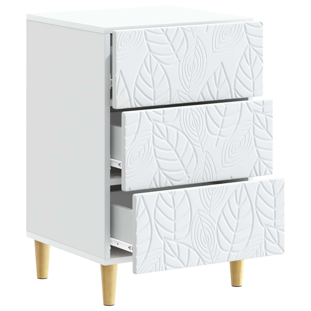 vidaXL Stolik nocny Biały 43 x 39,5 x 66,5 cm Drewno inżynieryjne