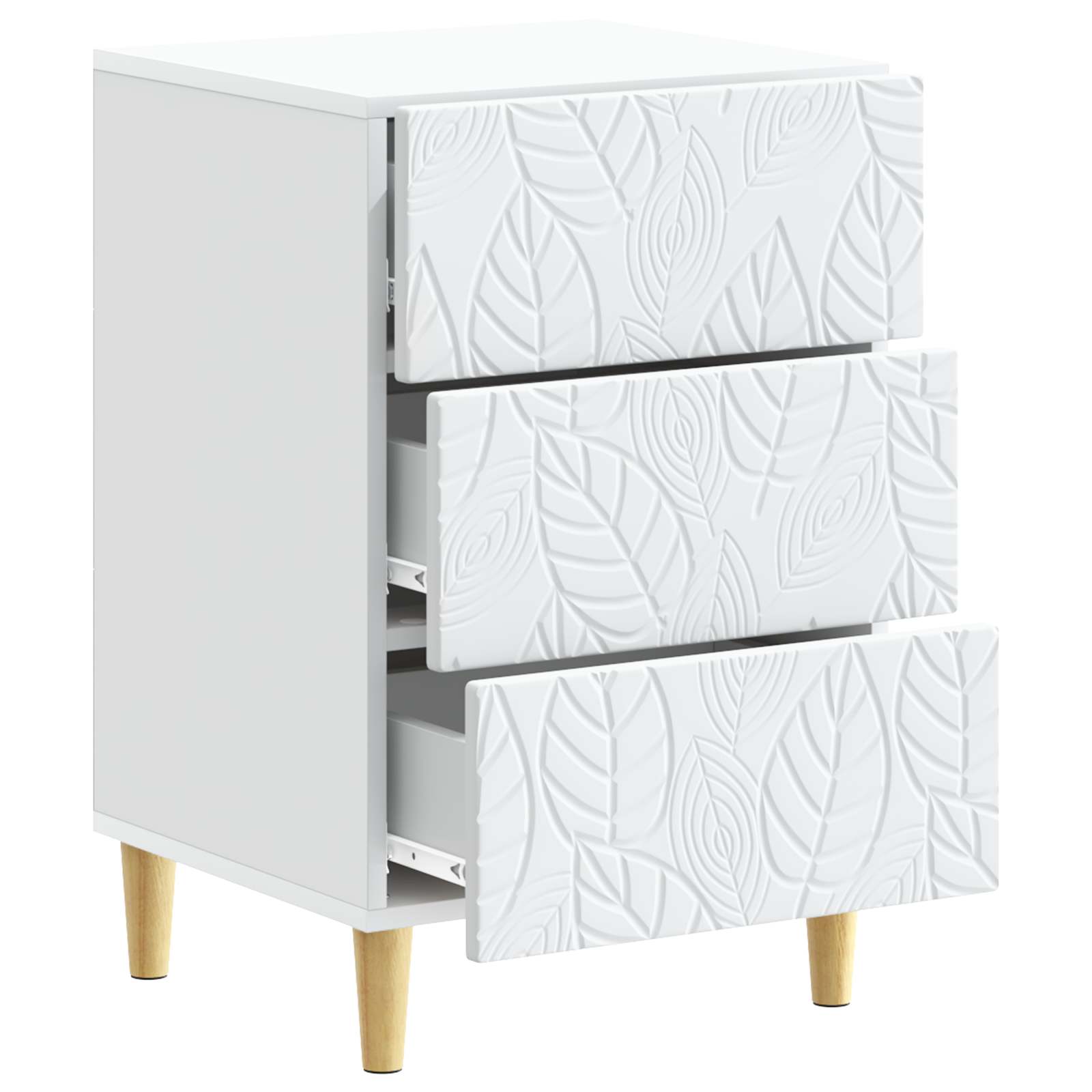 vidaXL Stolik nocny Biały 43 x 39,5 x 66,5 cm Drewno inżynieryjne