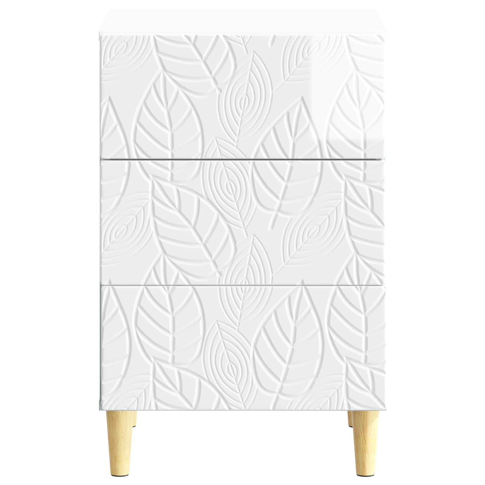vidaXL Stolik nocny Biały wysoki połysk 43 x 39,5 x 66,5 cm