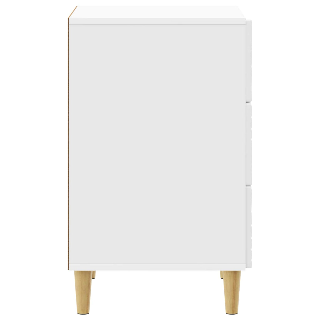 vidaXL Stolik nocny Biały wysoki połysk 43 x 39,5 x 66,5 cm