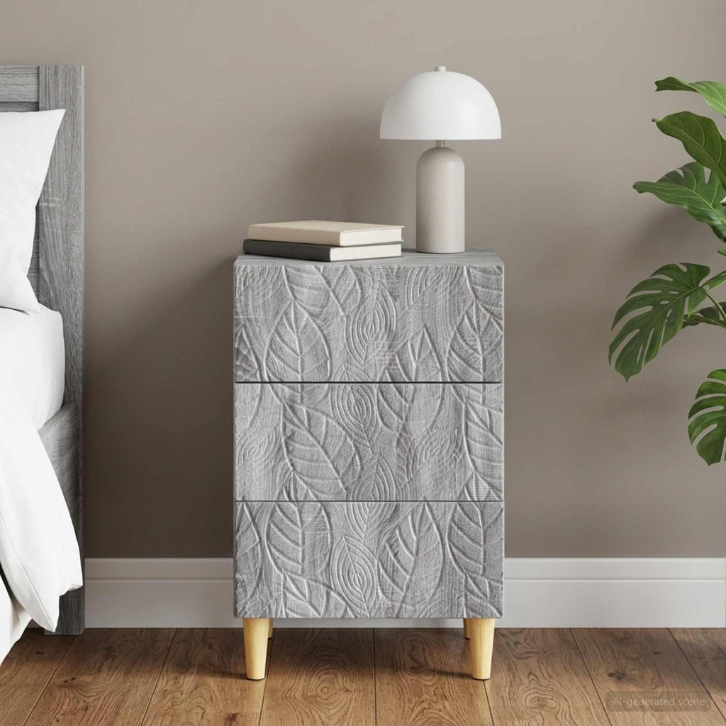 vidaXL Stolik nocny Szary Sonoma 43 x 39,5 x 66,5 cm