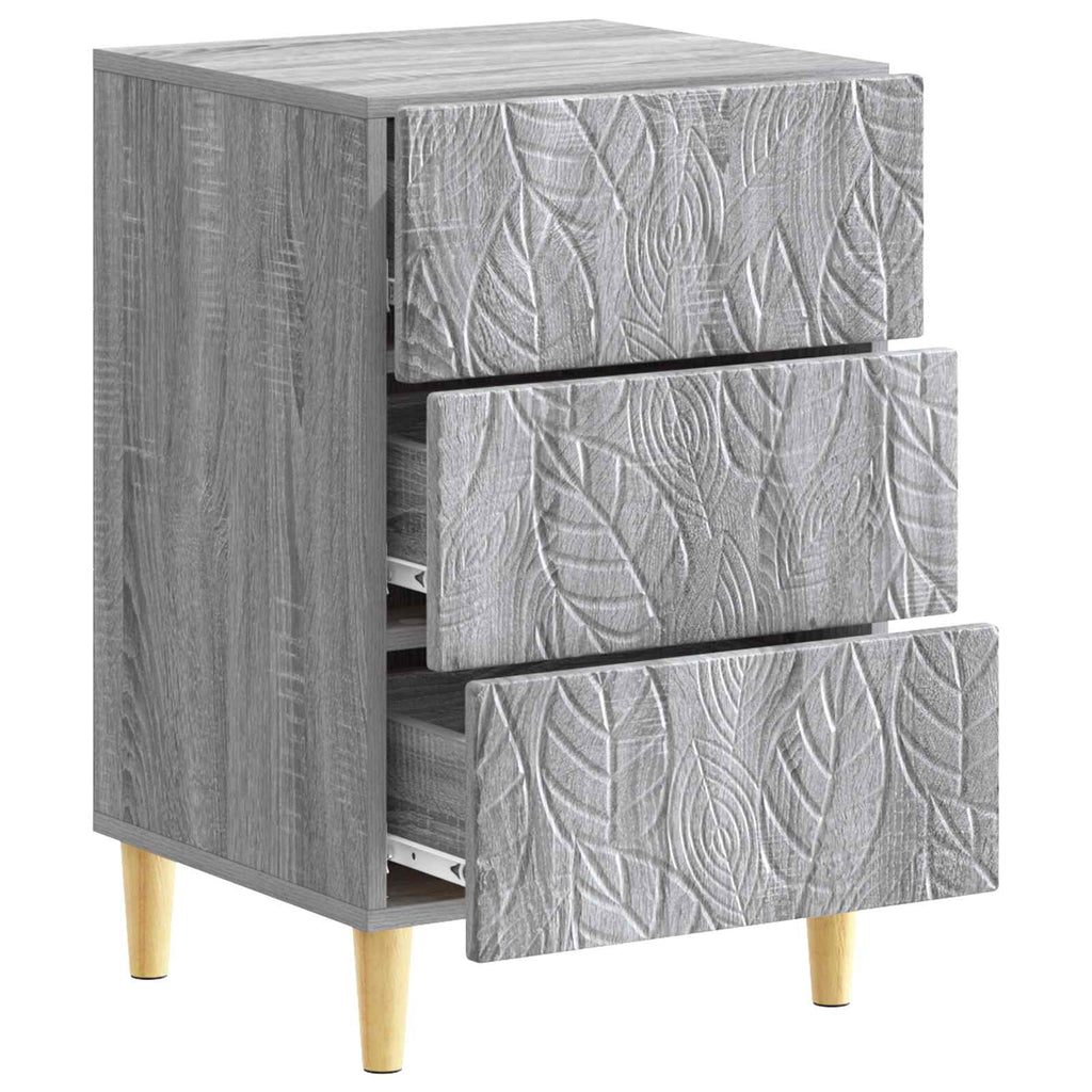 vidaXL Stolik nocny Szary Sonoma 43 x 39,5 x 66,5 cm