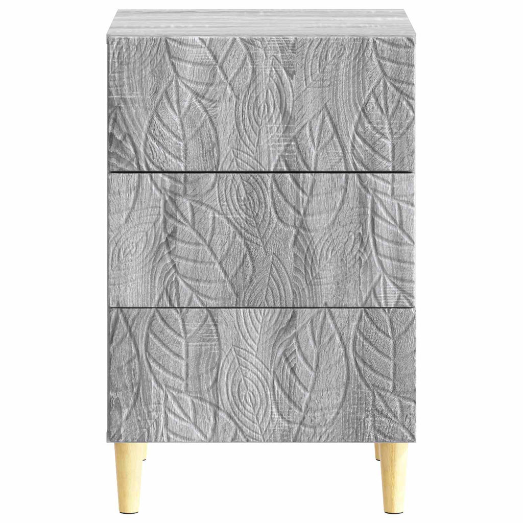 vidaXL Stolik nocny Szary Sonoma 43 x 39,5 x 66,5 cm