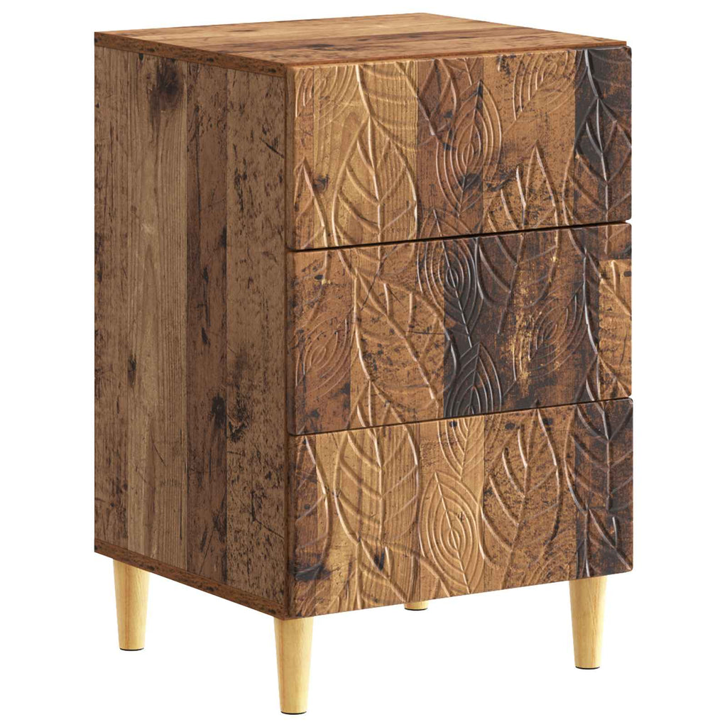 vidaXL Stolik nocny Stare drewno 43 x 39,5 x 66,5 cm
