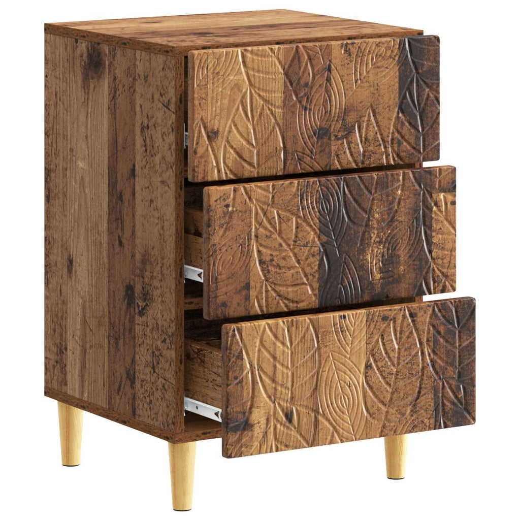 vidaXL Stolik nocny Stare drewno 43 x 39,5 x 66,5 cm