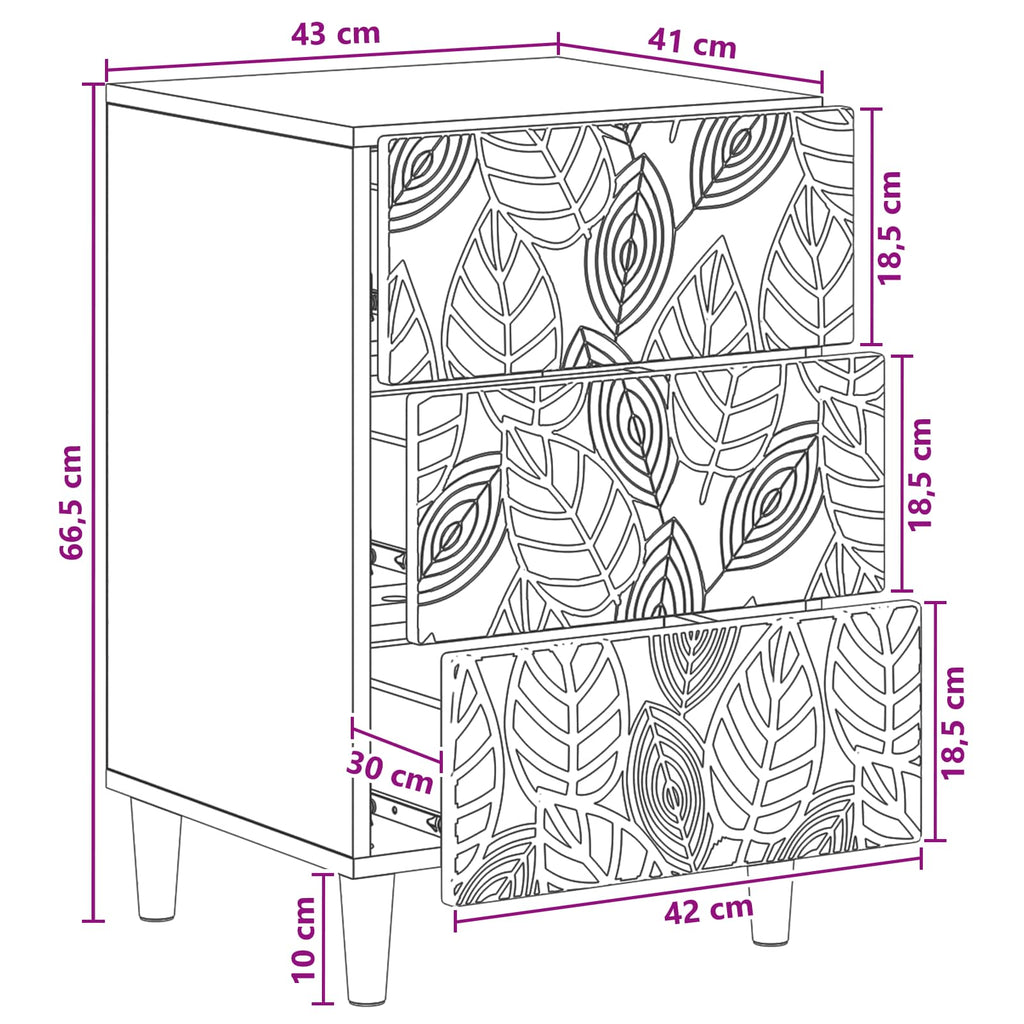 vidaXL Stolik nocny Dąb artisan 43 x 39,5 x 66,5 cm