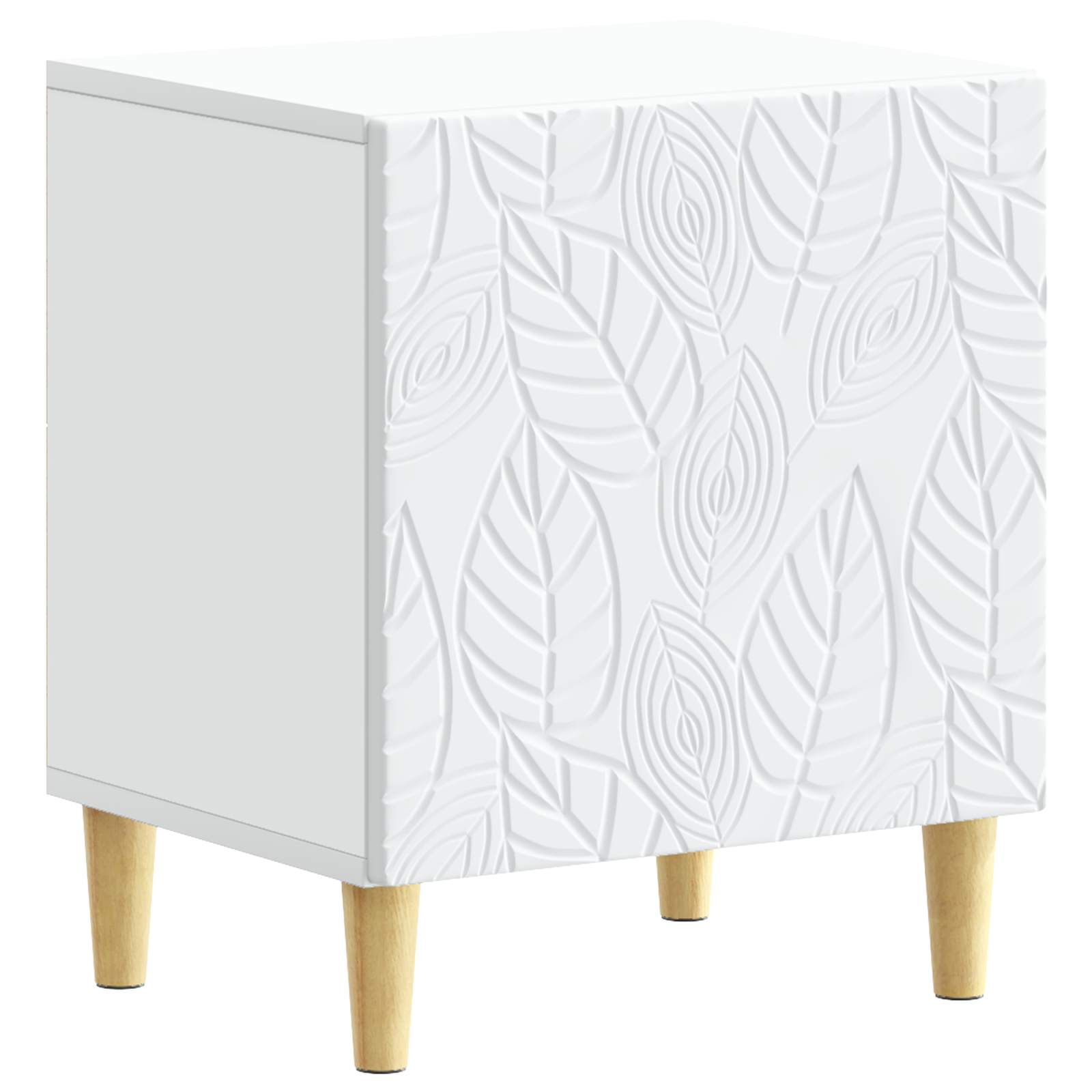 vidaXL Stolik nocny Biały 43 x 34,5 x 50 cm Drewno inżynieryjne