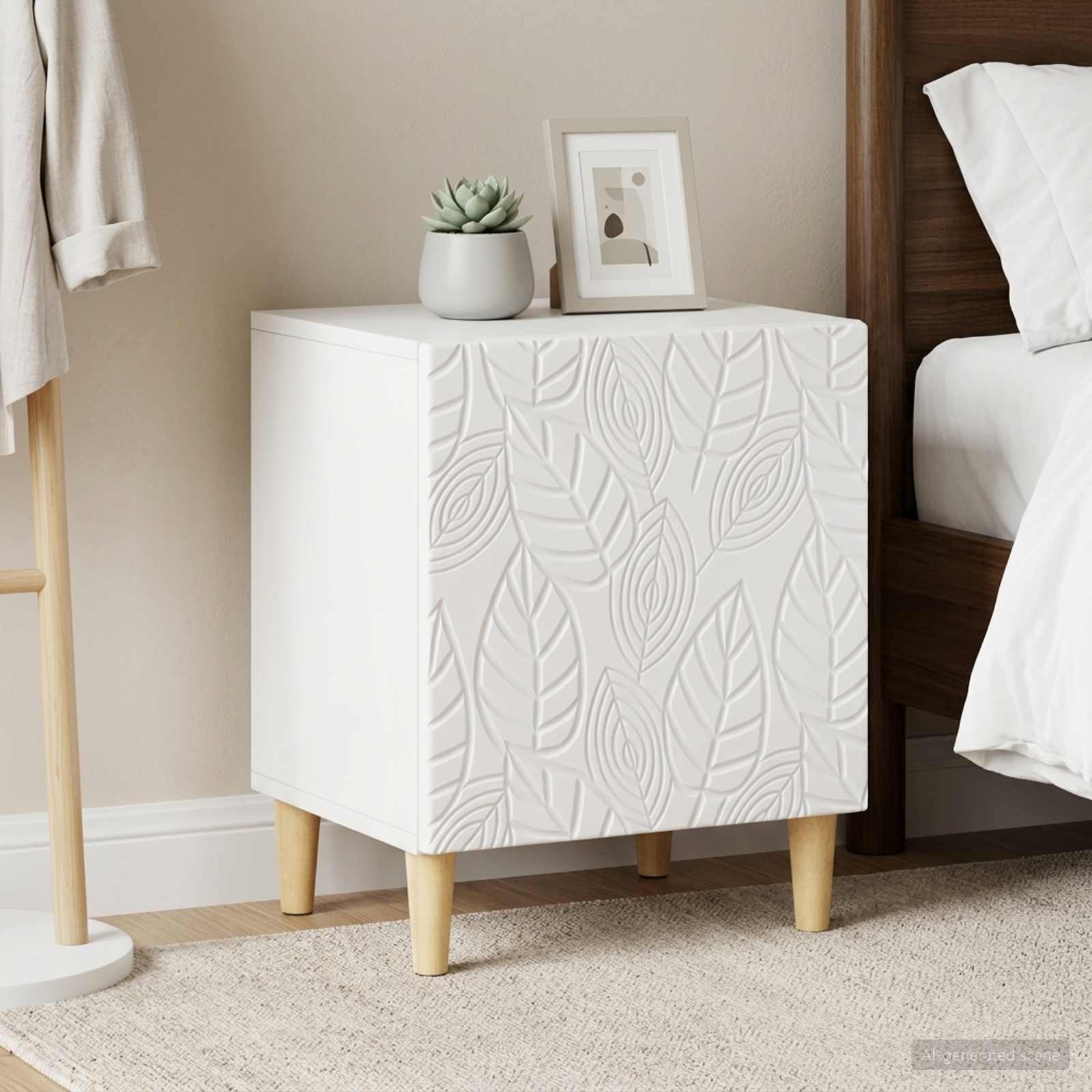 vidaXL Stolik nocny 2 szt. Biały 43 x 34,5 x 50 cm Drewno inżynieryjne