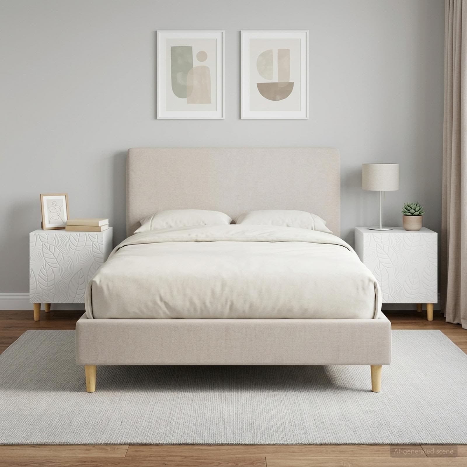 vidaXL Stolik nocny 2 szt. Biały 43 x 34,5 x 50 cm Drewno inżynieryjne