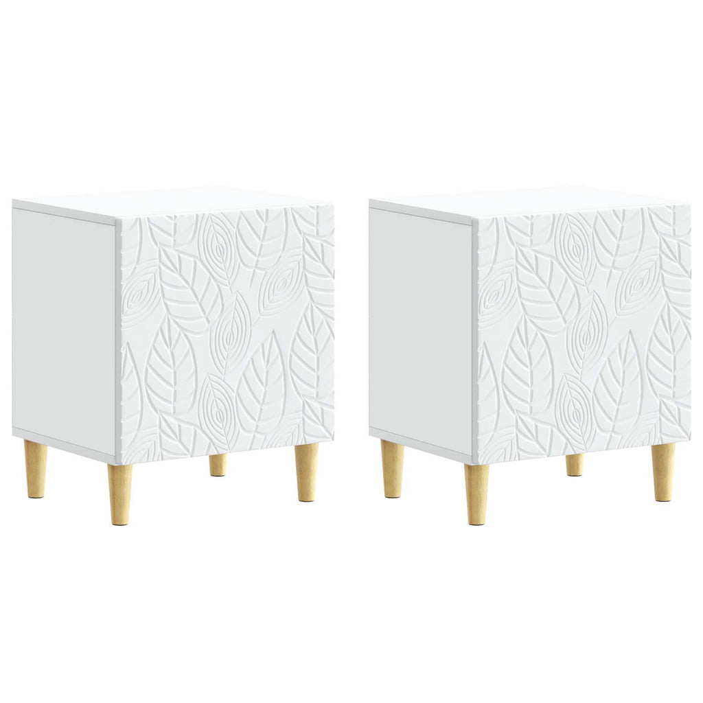 vidaXL Stolik nocny 2 szt. Biały 43 x 34,5 x 50 cm Drewno inżynieryjne