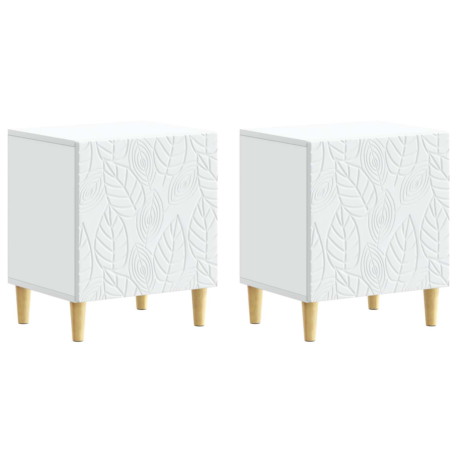 vidaXL Stolik nocny 2 szt. Biały 43 x 34,5 x 50 cm Drewno inżynieryjne