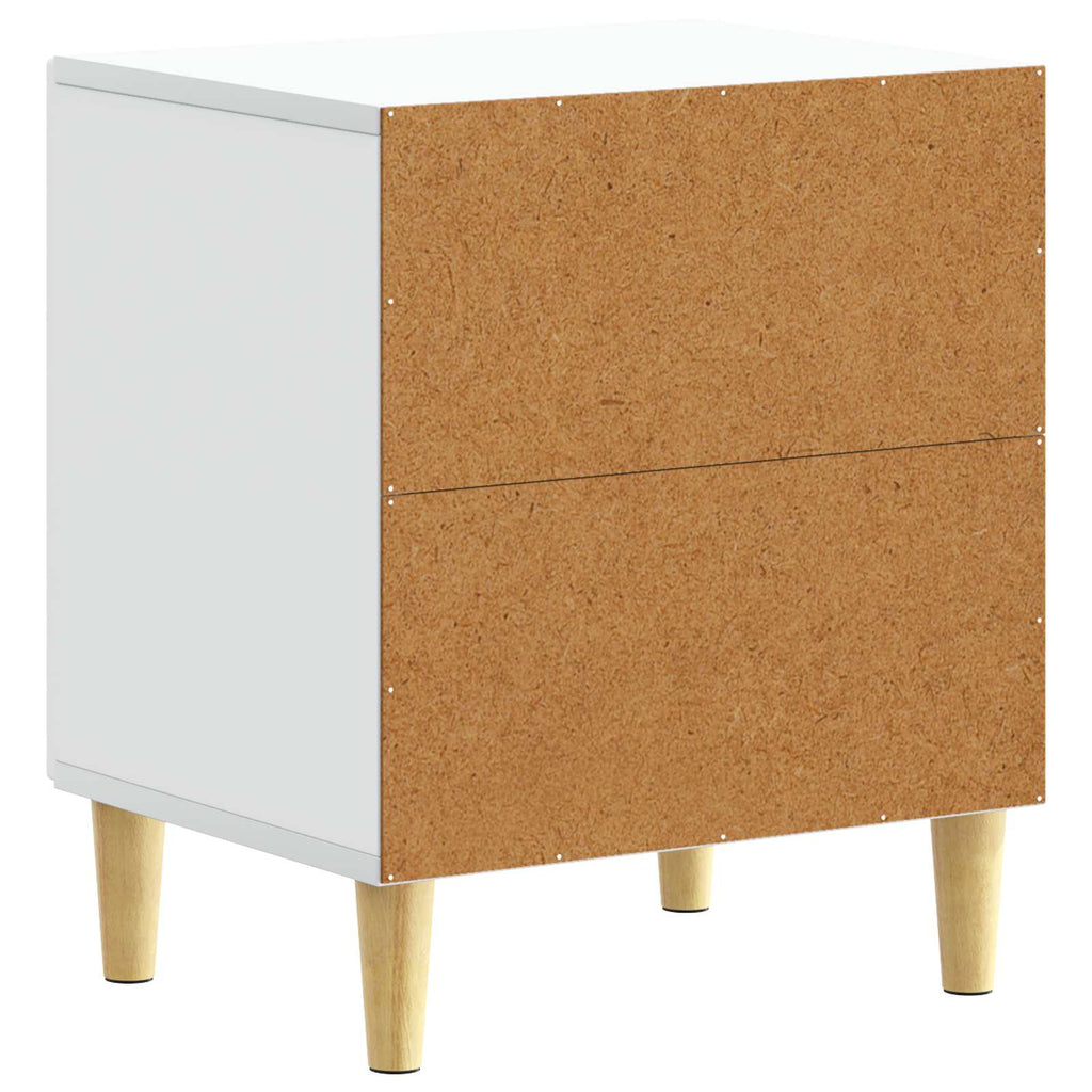 vidaXL Stolik nocny 2 szt. Biały 43 x 34,5 x 50 cm Drewno inżynieryjne