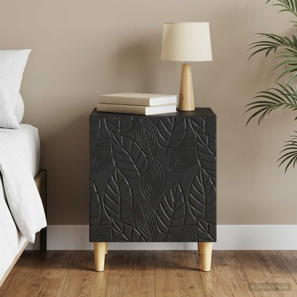 vidaXL Stolik nocny Czarny 43 x 34,5 x 50 cm Drewno inżynieryjne