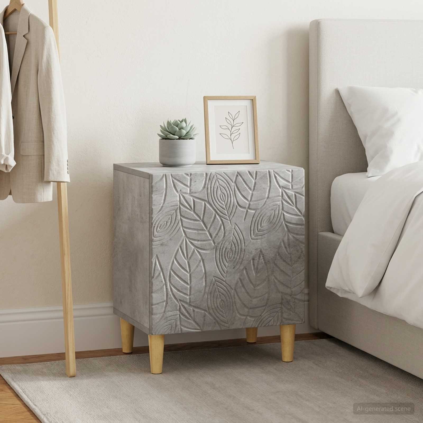 vidaXL Stolik nocny 2 szt. Betonowy szary 43 x 34,5 x 50 cm