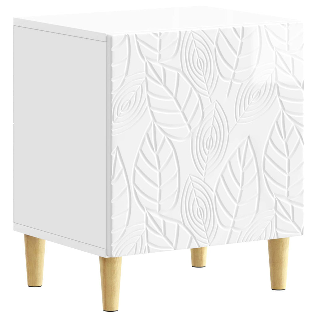 vidaXL Stolik nocny Biały wysoki połysk 43 x 34,5 x 50 cm