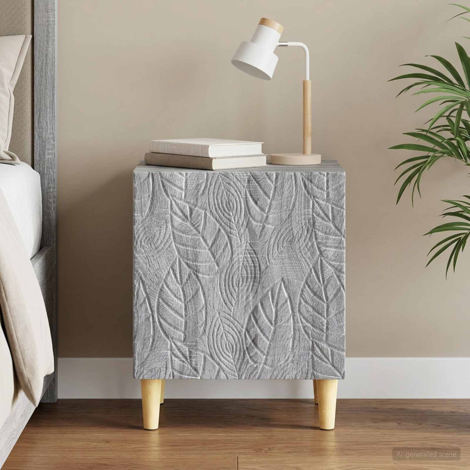 vidaXL Stolik nocny Szary Sonoma 43 x 34,5 x 50 cm Drewno inżynieryjne