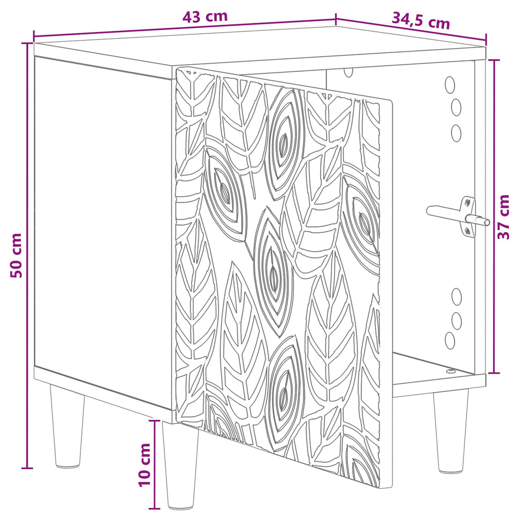 vidaXL Stolik nocny Szary Sonoma 43 x 34,5 x 50 cm Drewno inżynieryjne