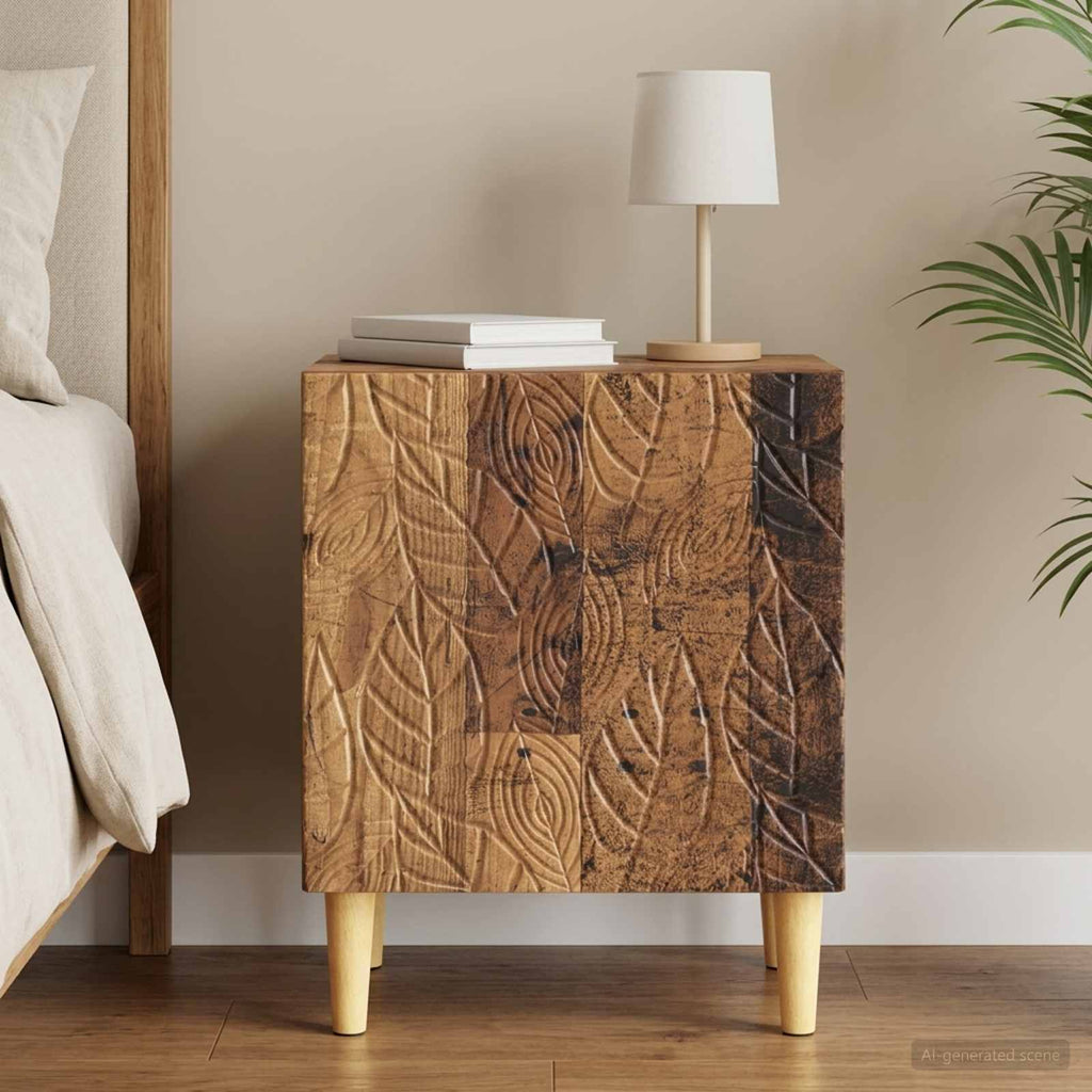 vidaXL Stolik nocny Stare drewno 43 x 34,5 x 50 cm Drewno inżynieryjne