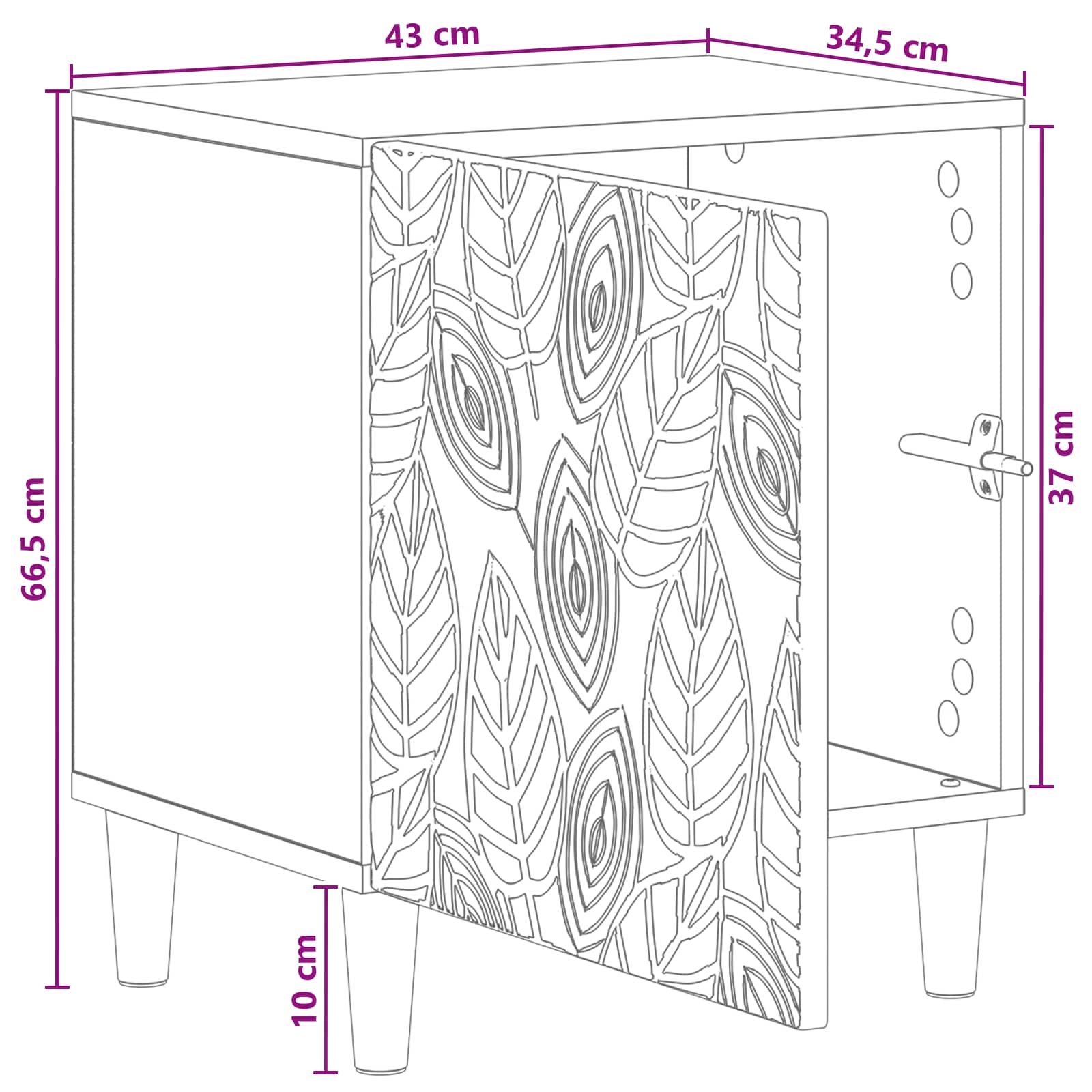 vidaXL Stolik nocny Stare drewno 43 x 34,5 x 50 cm Drewno inżynieryjne