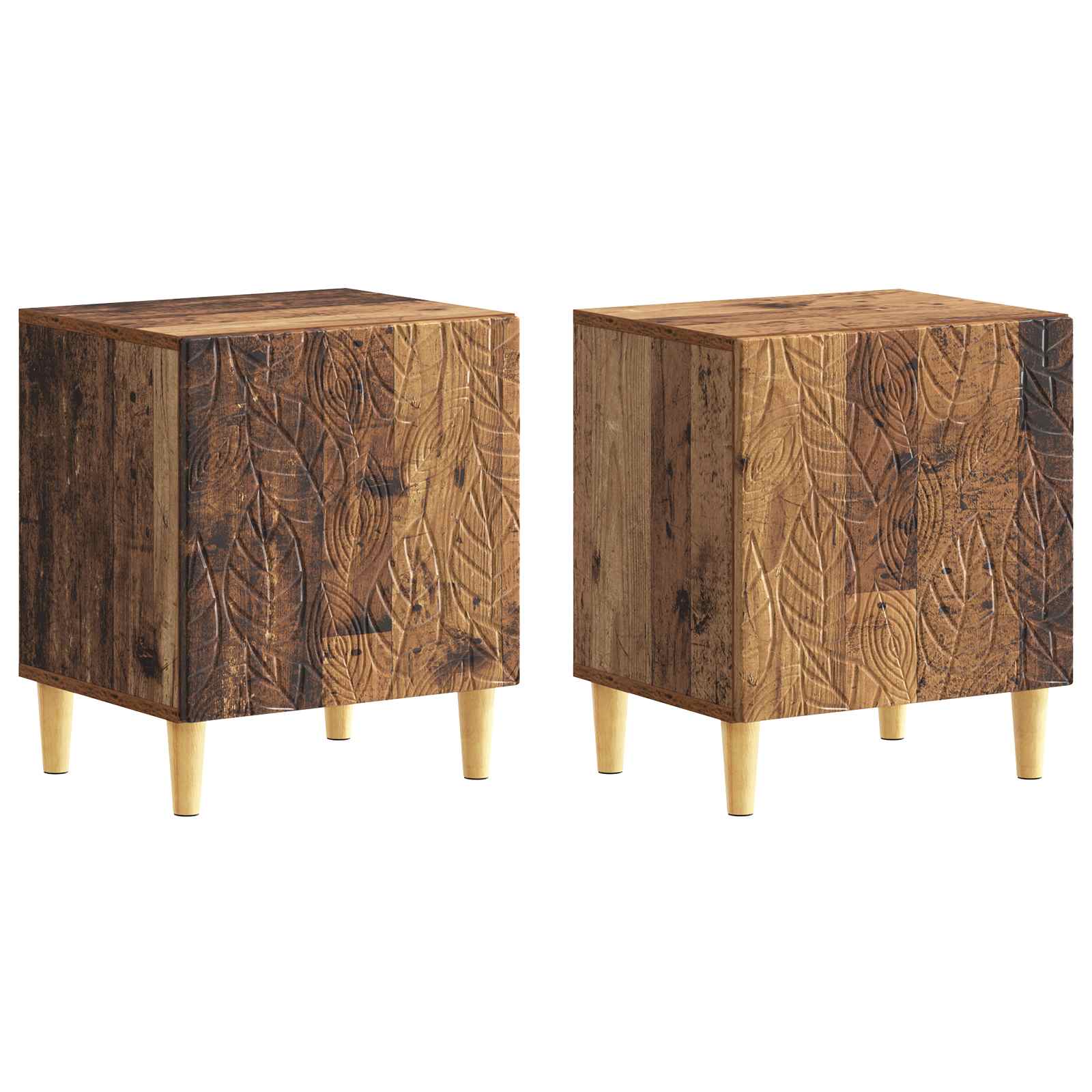 vidaXL Stolik nocny 2 szt. Stare drewno 43 x 34,5 x 50 cm