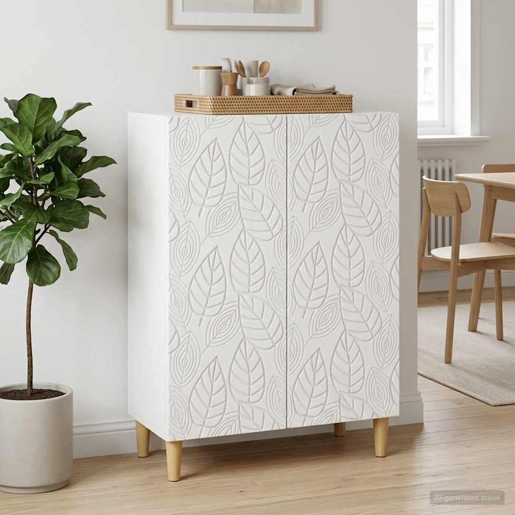 vidaXL Bufet Biały 66 x 34,5 x 90 cm Drewno inżynieryjne