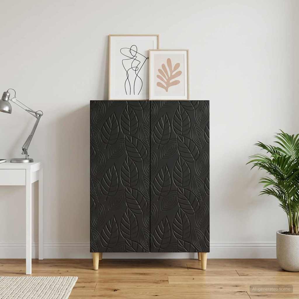 vidaXL Bufet Czarny 66 x 34,5 x 90 cm Drewno inżynieryjne