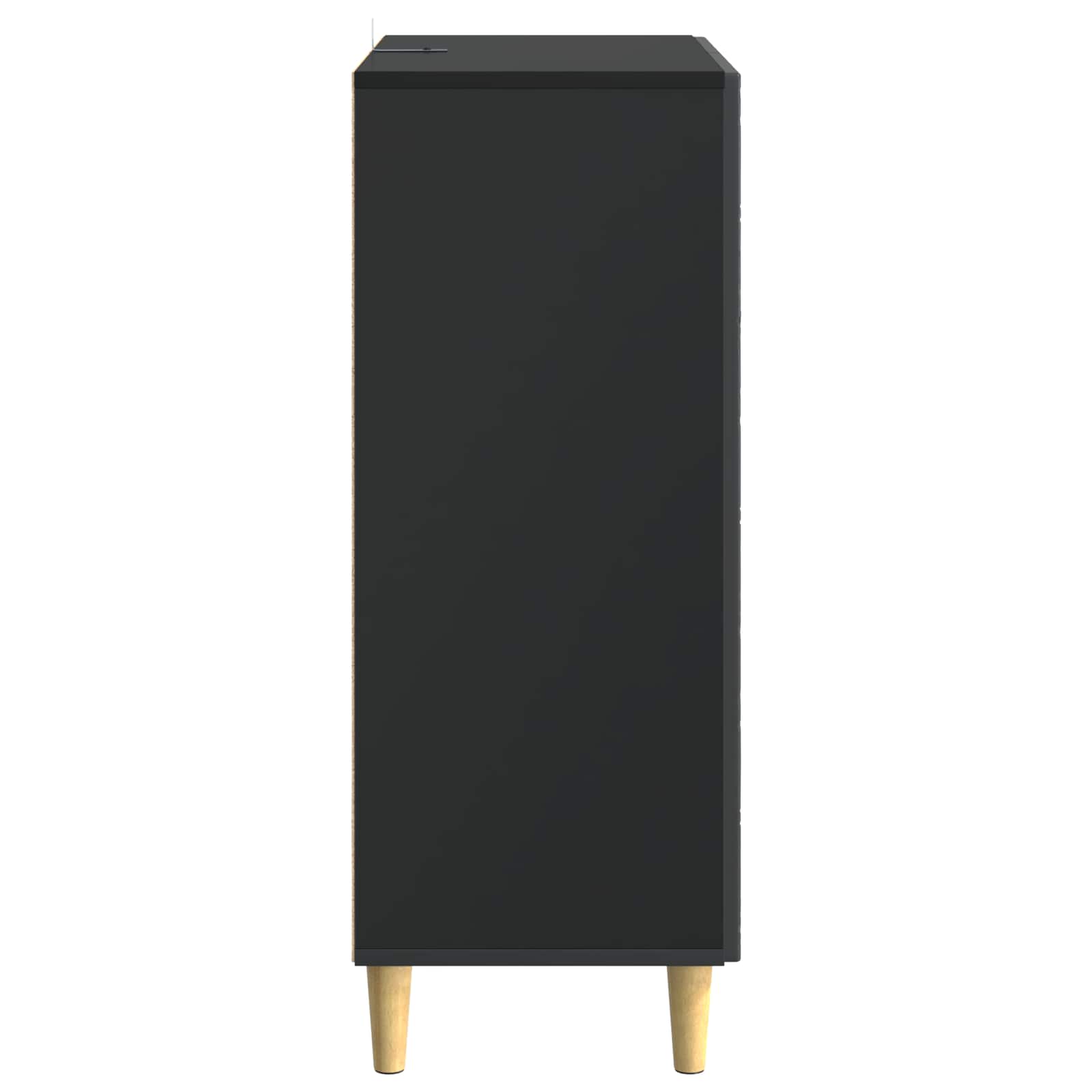 vidaXL Bufet Czarny 66 x 34,5 x 90 cm Drewno inżynieryjne